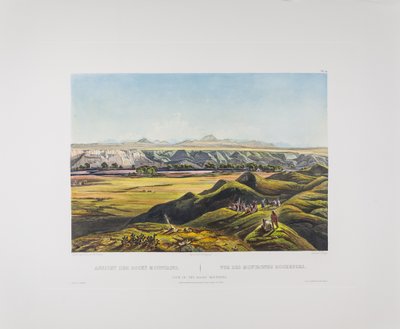 Tableau 44. Vista delle Montagne Rocciose, America di Bodmer, c.1836-43 da Karl Bodmer