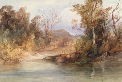 Vista sul Missouri, Tomba di Blackbird da Karl Bodmer