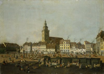 Veduta del Neue Markt con la Chiesa di Santa Maria, Berlino, c.1770 da Karl Friedrich Fechhelm