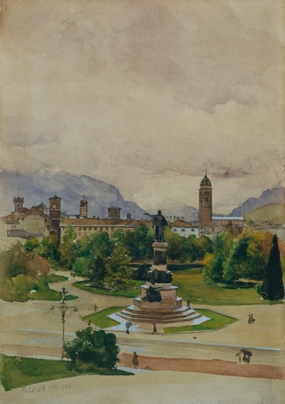 Piazza Dante a Trento da Karl Friedrich Gsur
