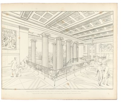 Altes Museum Berlino: Vista della scala, 1852 da Karl Friedrich Schinkel