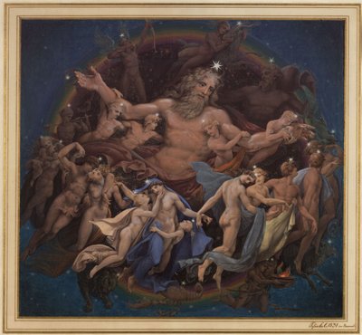 Berlino. Museo Vecchio presso il Lustgarten. Progetto per il dipinto murale «Urano e la danza degli astri» da Karl Friedrich Schinkel