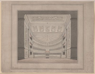 Berlino. Schauspielhaus sul Gendarmenmarkt, auditorium da Karl Friedrich Schinkel