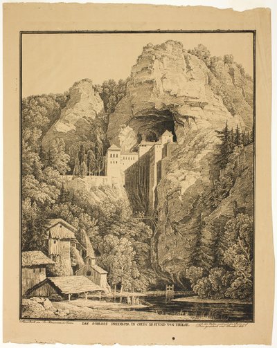 Castello di Predjama a Krein, dodici ore da Trieste da Karl Friedrich Schinkel