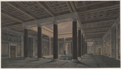 Palazzo Orianda in Crimea. Progetto antico. Grande atrio da Karl Friedrich Schinkel
