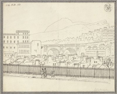 Veduta di Edimburgo con ponte da Karl Friedrich Schinkel