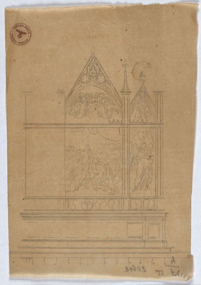 Studie zu einem gotischen Altar da Karl Friedrich Schinkel