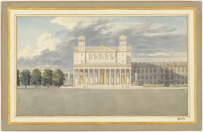 La Facciata e i Dintorni di una Cattedrale per Berlino da Karl Friedrich Schinkel
