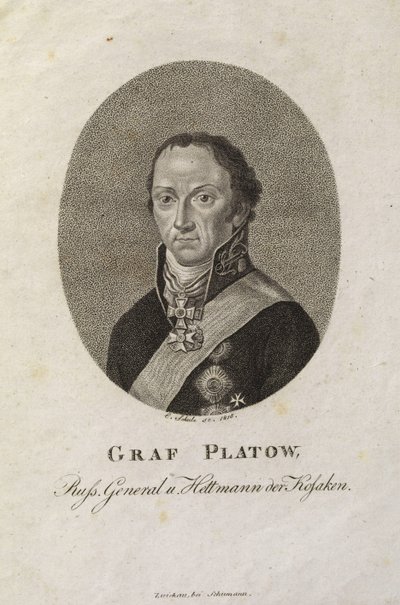 Ritratto del conte Matvei Ivanovich Platov 1757-1818 da Karl Friedrich Schulz
