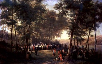 Pranzo Offerto da Luigi Filippo (1773-1850) per la Regina Vittoria (1819-1901) nella Foresta di Eu, 6 Settembre 1843, 1844 da Karl Girardet