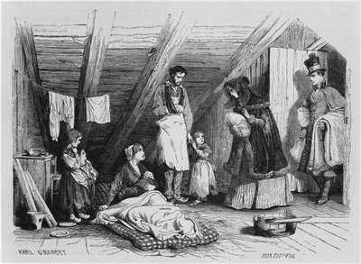 Visita ai poveri, illustrazione da 