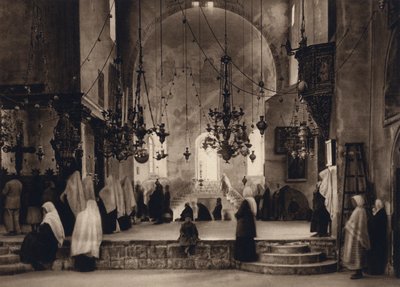 Betlemme, Servizio nella Chiesa della Natività da Karl Grober