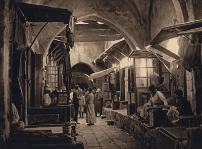 Gerusalemme, Bazar (foto in bianco e nero) da Karl Grober