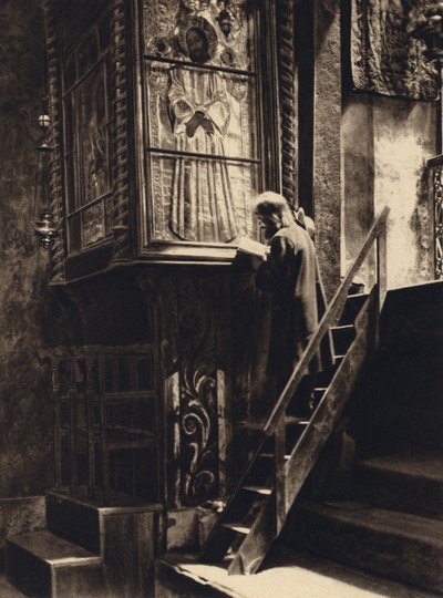 Gerusalemme, Chiesa del Santo Sepolcro, monaco in preghiera da Karl Grober