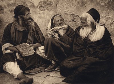 Gerusalemme, ebrei al Muro del Pianto da Karl Grober