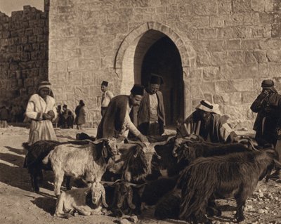 Gerusalemme, mercato alla Porta di Erode da Karl Grober