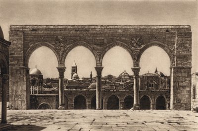 Gerusalemme, Luogo del Tempio (foto in bianco e nero) da Karl Grober