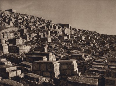 Gerusalemme, Valle di Giosafat con tombe ebraiche da Karl Grober