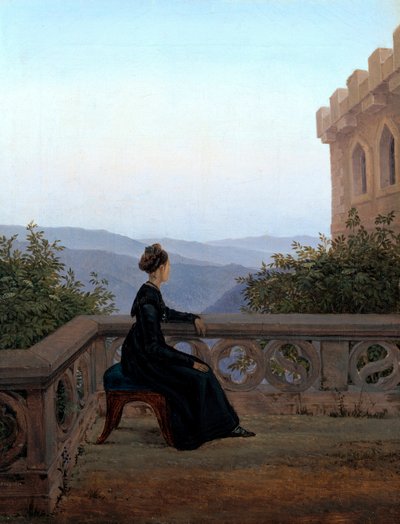 Donna sul balcone da Karl Gustav Carus