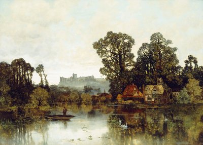 Il fiume Tamigi con vista sul Castello di Windsor da Karl Heffner