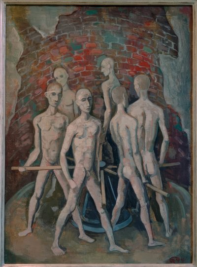 Prigionieri in bicicletta da Karl Hofer