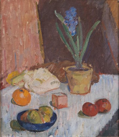Composizione con giacinto, frutti e ciotola blu da Karl Isakson