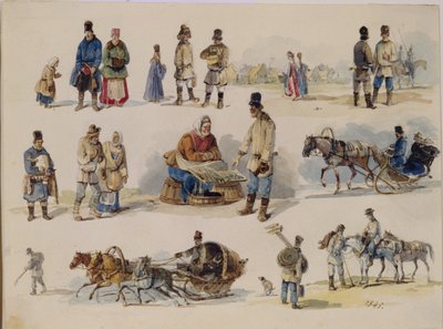 Tipi popolari della Russia da Karl Ivanovich Kolmann