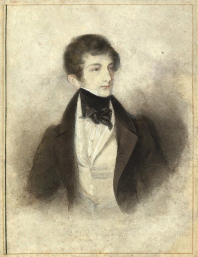 Ritratto del pianista e compositore Sigismund Thalberg 1812-1871, 1829 da Karl Joseph Aloys Agricola