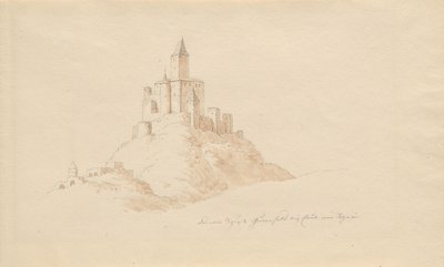 Il vecchio castello di Gutenfeis presso Caub sul Reno da Karl Julius Von Leypold