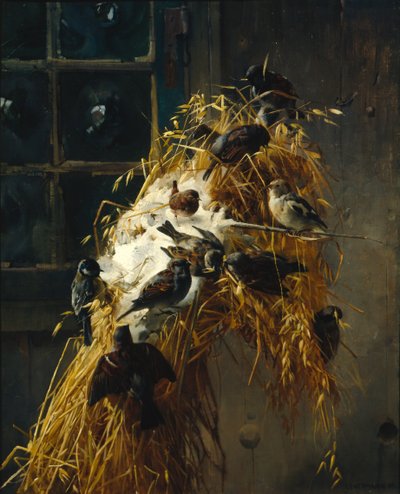 Fascio di Natale con uccelli da Karl K. Uchermann