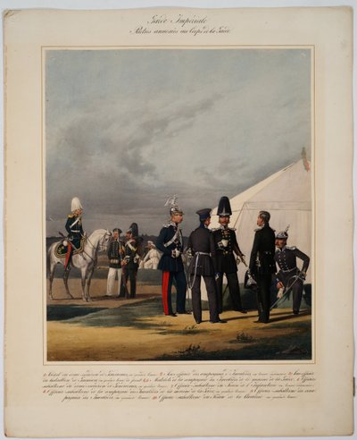 Pionieri, invalidi e gendarmi del Corpo delle Guardie Imperiali, 1867 da Karl Karlovich Piratsky