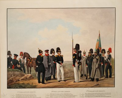 1ª, 2ª e 3ª Divisione Granatieri russa, 1845-1855 da Karl Karlovich Piratsky