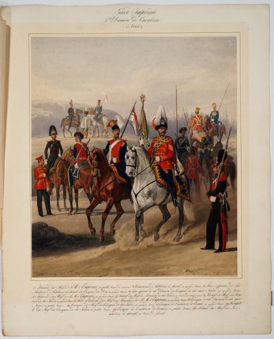 Soldati della 1ª Divisione di Cavalleria della Guardia Imperiale Russa, 1867 da Karl Karlovich Piratsky