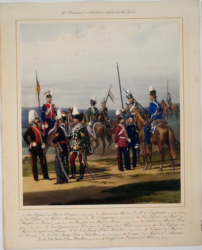 La 2ª Divisione Cavalleria della Guardia, 1867 da Karl Karlovich Piratsky