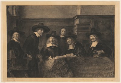 I sindaci della corporazione dei drappieri, da Rembrandt da Karl Köpping
