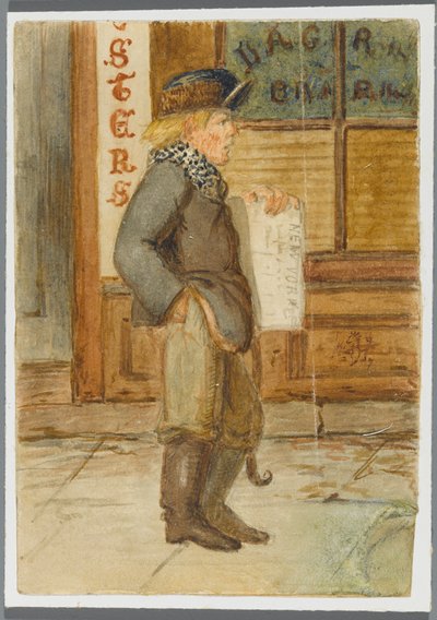 Ragazzo del giornale, 1864 da Karl L.H. Mueller