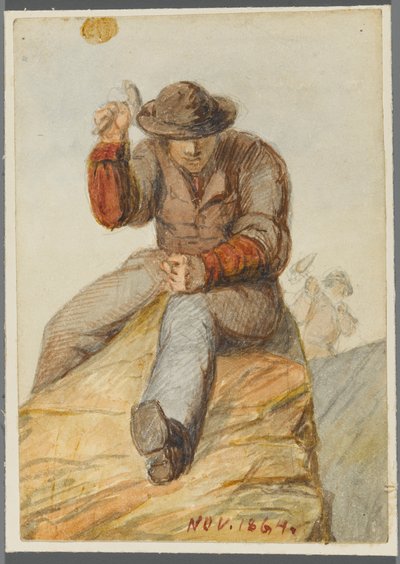 Lavoratore della pietra, 1864 da Karl L.H. Mueller