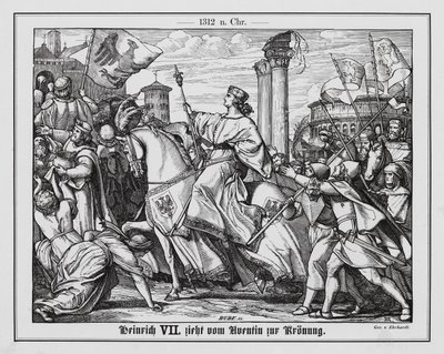 Re Enrico VII di Germania mentre si reca all
