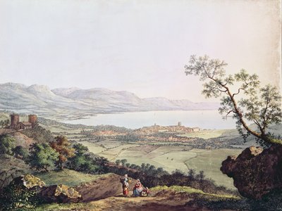 Veduta di Ginevra da Saconex in Savoia da Karl Ludwig Hackert