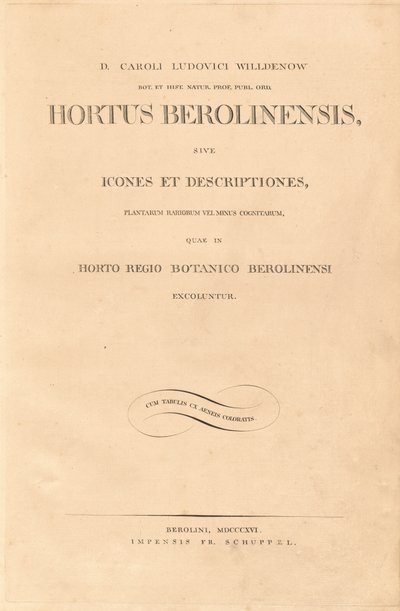 Hortus Berolinensis da Karl Ludwig Willdenow