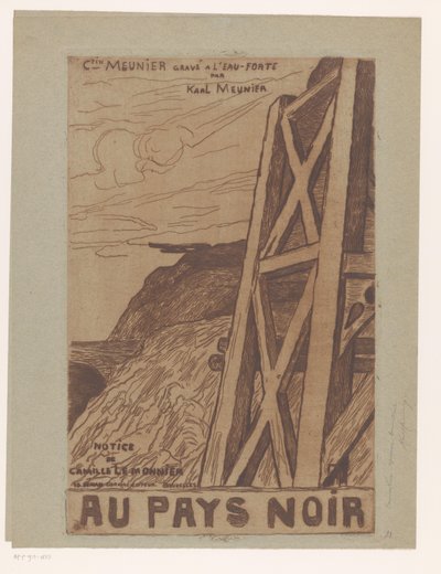 Paesaggio montano con costruzione industriale da Karl Meunier
