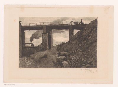 Paesaggio industriale con viadotto da Karl Meunier