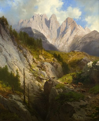 Scena di montagna nel Tirolo da Karl Millner