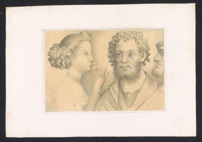 Uomini e giovane donna (serie di disegni e studi di un maestro olandese del XV secolo) da Karl Palzow