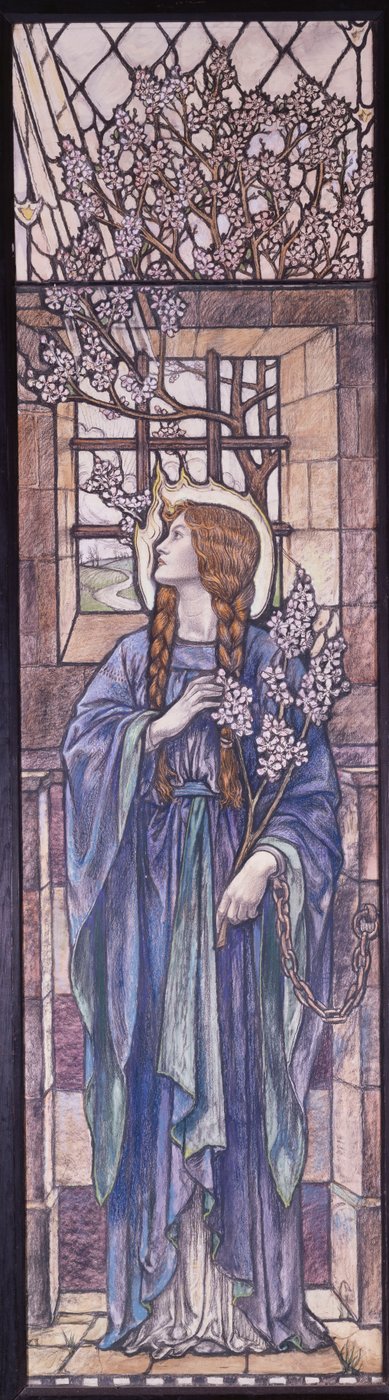 Speranza: Disegno per vetrata nella Chiesa di Tutti i Santi, Eastchurch, Isola di Sheppey, c.1912 da Karl Parsons