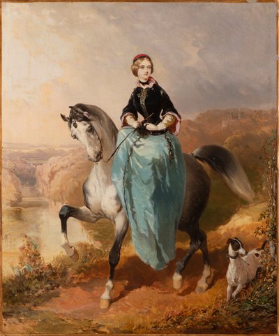 Cavallerizza con un cane da Karl Pavlovich Bryullov