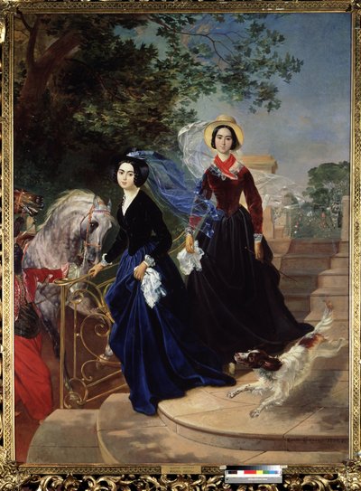 Ritratto delle sorelle Olga e Alexandra Shishmariov, giovani donne dell