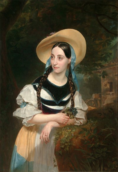 Ritratto della cantante Fanny Tacchinardi Persiani da Karl Pavlovich Bryullov