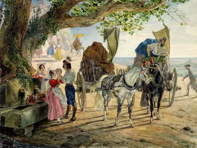 Festa ad Albano, 1830-1833 da Karl Pavlovich Bryullov
