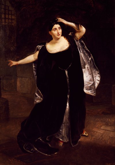 Giuditta Pasta (1797-1865), soprano italiana, nella scena della pazzia di Anna Bolena, dall